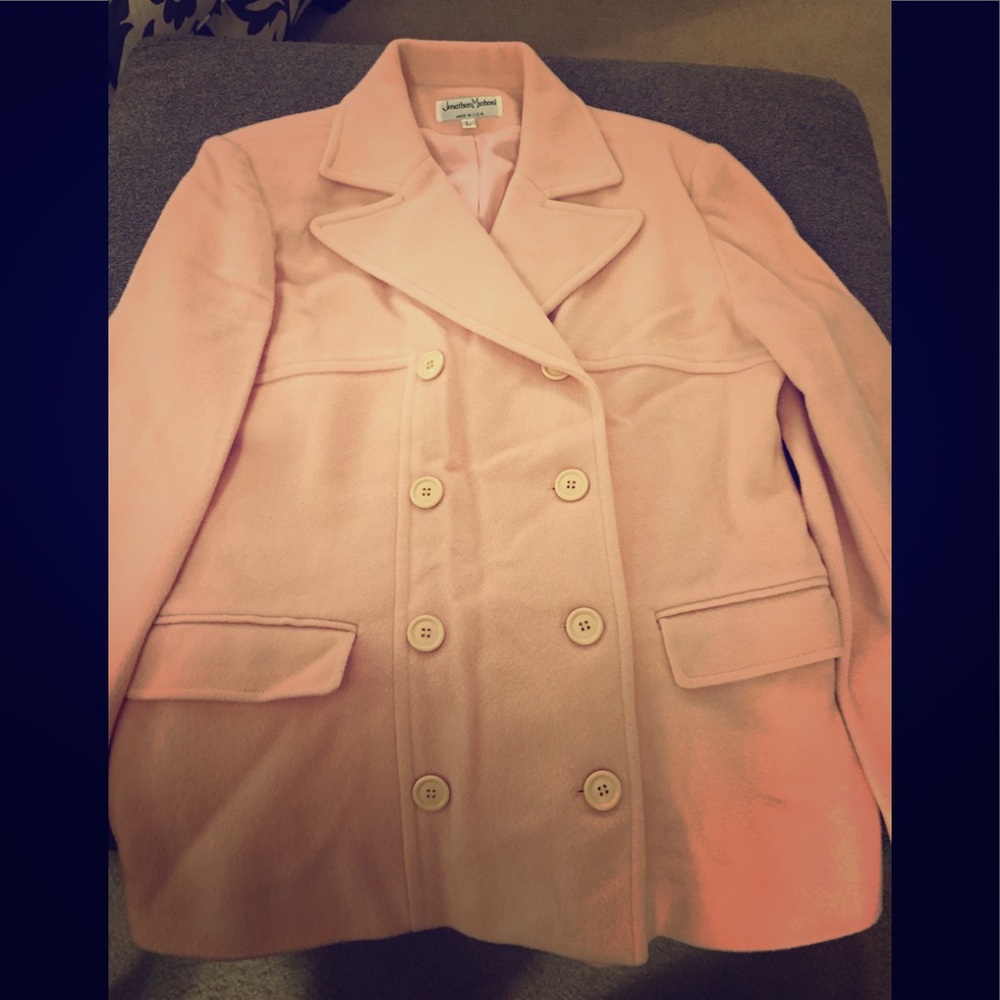 Pink Wool Pea Coat
